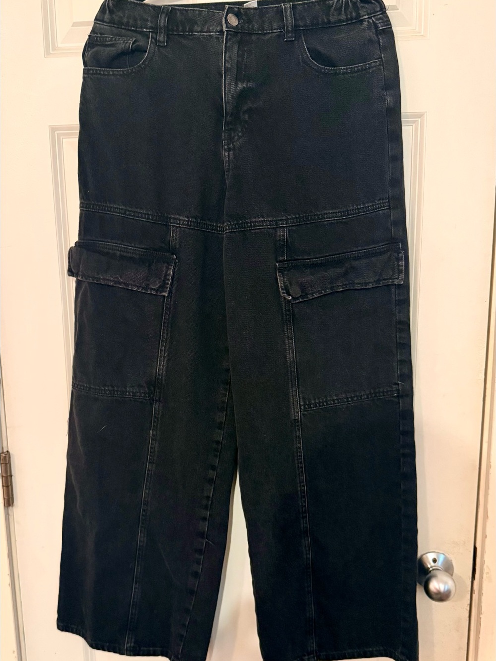 Forever 21 Black Cargo Pants with Utility Pockets